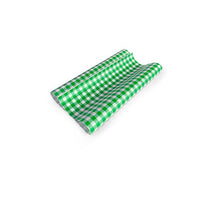 greaseproof print gingham green paper 190 x 300mm 