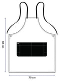 Grey Combo Mocha Bib Apron PROEGREY12