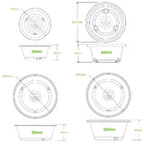 (Pack of 50) 60ml Natural Plant Fibre Sauce & Clear Lids BioCup B-SC-60-N-PF & B-SCL-60