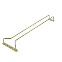 Brass Overhead Hanging Glass Rack Single Row 60cm Includes Mounting Screws