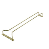 Brass Overhead Hanging Glass Rack Single Row 25cm Includes Mounting Screws
