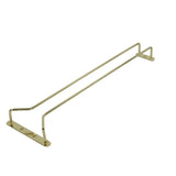 Brass Overhead Hanging Glass Rack Single Row 40cm Includes Mounting Screws