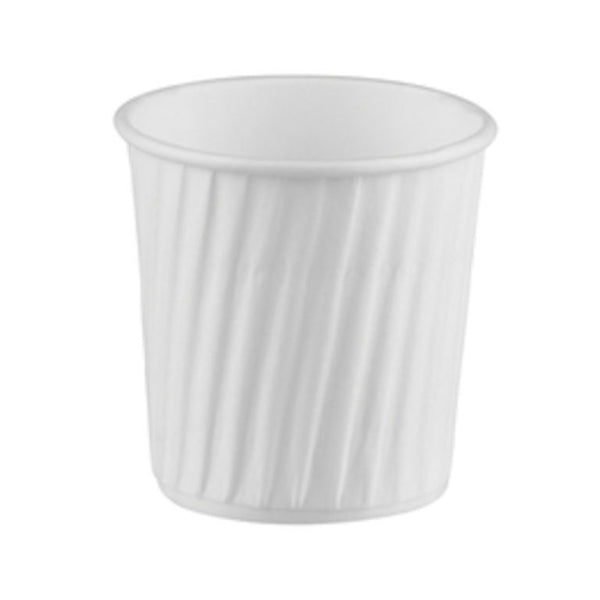 Ripple Wrap Cup – White 118ML/4oz 