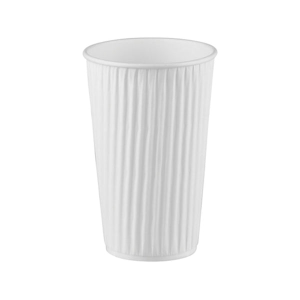 Ripple Wrap Cup – White 475ML/16oz