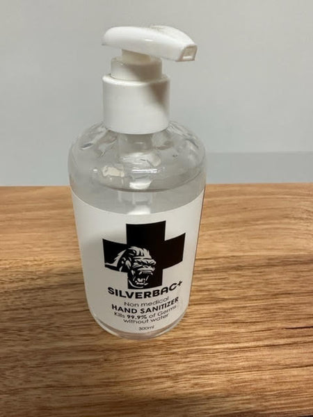 Hand Sanitizer Pump 300ml Silverbac + Kills 99% of Germs without Water