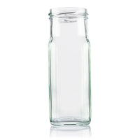 250ml flint glass jar with black lid