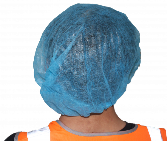 Blue hair net cover protective wear