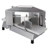 aluminium tomato slicer on a white background