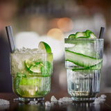 Linq Smoke Grey Rocks 266ml  ( Box of 12 ) Stackable  Water / Beverage Glasses - LB820522