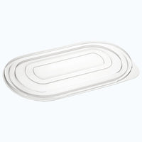 PP Raised Lid for Oval Compartment Meal Trays 