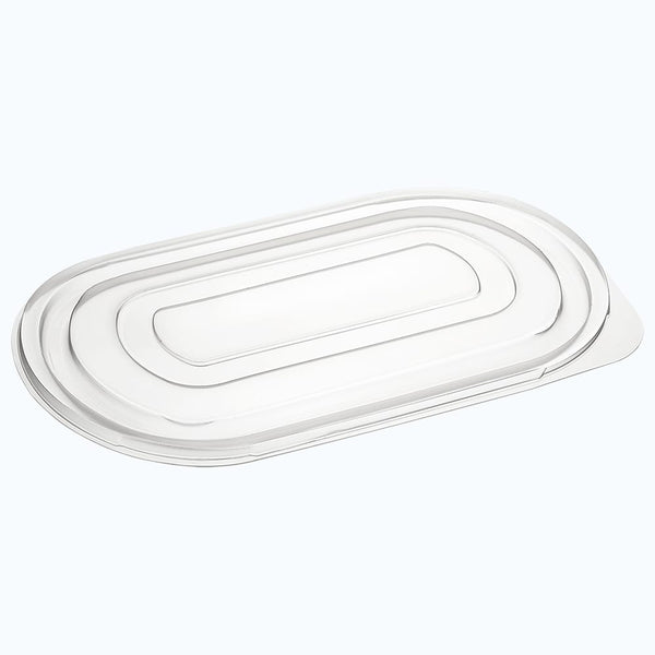 PP Raised Lid for Oval Compartment Meal Trays 