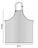 Long Apron Bib London Black/White  86 x 100cm 10804