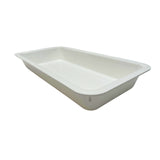 White plastic tray on a white background