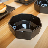 Octagonal Display Bowl Black San 176mm x 52mm MTA M4-2