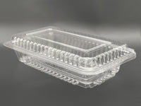Sushi Container Plastic 2 Pce Handroll  With Hinged Lid Takeaway Pack 100 Containers