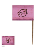 Steak Flag Food Marker Wood Bamboo Pack 200 Flags Medium Rare OTSMF200MR