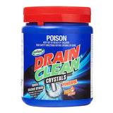 Blue container of Drain Clean Crystals 500 GRAM TUB
