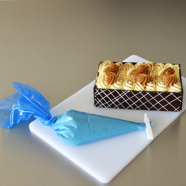 Blue Disposable Pastry  Piping Bag Biodegradable & Recyclable Pack 100 Bags 26x51cm