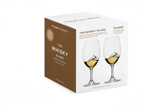 Plumm Everyday The Whisky Glass 320ml Set of 4 Glasses PLUV4465RW4 Gift Box