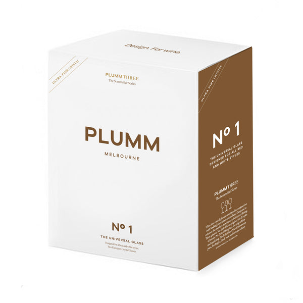 Plumm Three No.1 The Universal Glass 610ml Set of 2 Glasses PLU37001 Gift Box