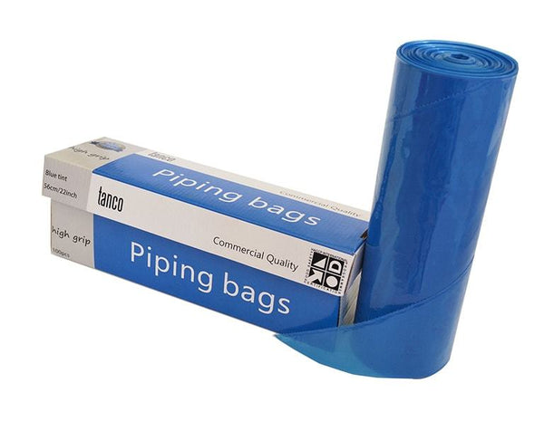 Box 100 Piping Bags Blue Disposable 56cm/22inch High Grip Bag Tanco Baking 2T-PIPINGLGE