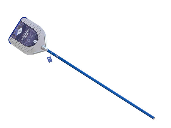 pizza peel aluminium perforated with blue handle 
