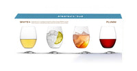 Plumm Outdoors WHITE+ 398ml Set of 4 Polycarbonate Glasses PLUOTPG5520 Gift Box