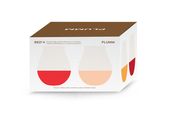Plumm Stemless RED B+ 670ml Set of 4 Glasses Gift Box  PLUTPG5510B-4