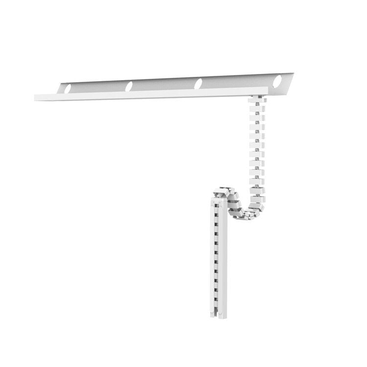 Under Desk Cable Management System With Flexible Cable Conduit White 1 ...