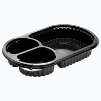 PP Oval 3 Compartment Meal Trays 