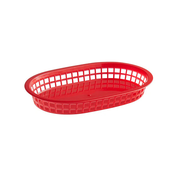 Food Service Bread  Basket Oval Red 27cm