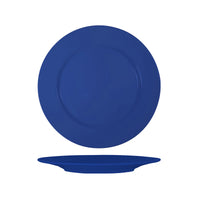 Blue Round Plate with Raised Rim 260mm 