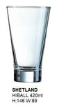 Arcoroc Shetland Hi Ball Glass 420ml G3611 Box 12