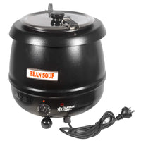 Soup Warmer Round Kettle 10lt Black 10 Amp
