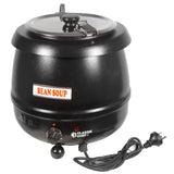 Soup Warmer Round Kettle 10lt Black 10 Amp