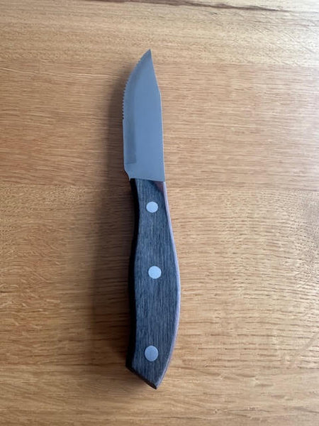 Set of 6 Steak Knife Round Tip 25cm Wood Handle With Stainless Steel STK-WJ