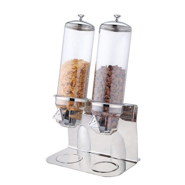 Cereal dispenser double stainless steel and polycarbonate 