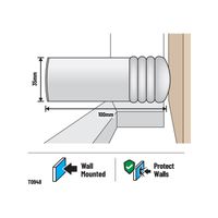 door stopper cushion style white