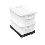 Commercial Stackable Food Grade Tote Box White 53 Litre TRUST  708x434x272