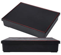Bento Box & Lid Traditional Red & Black 270mm x 210mm x 55mm