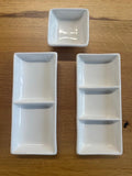 Ceramic Dish Set 3 Dish White Triple A