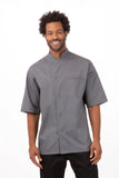 Chef Works VSSS-GBC-SChef Small Coat, Gray Short‑Sleeve, 65/35 Poly/Cotton Twill, Vent Back