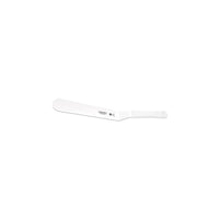 white spatula stainless steel with white handle 