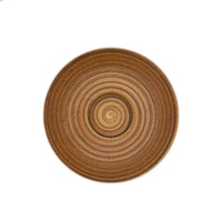Set of 6 Saucers Espresso Wood Grain 12cm Incafe