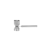 Metallic double handle jalcohol jigger  on a white background