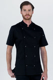 Alex Press Stud Jacket Black Poly Cotton