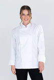 Alex Press Stud Jacket Long Sleeve White