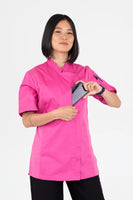 Alex Zipper Chef Jacket Pink