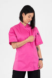 Alex Zipper Chef Jacket Pink