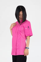 Alex Zipper Chef Jacket Pink